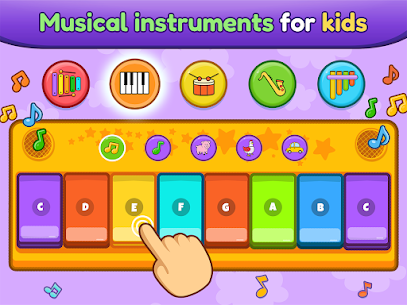 Baby piano, drums, xylophone.. 1