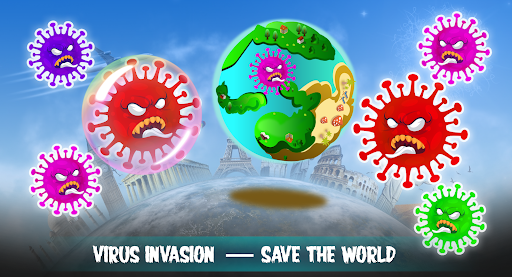 Android application Virus War Shooting Game screenshort