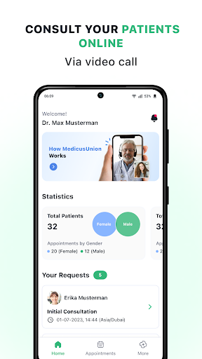 Android application MedicusUnion Pro-For Doctors screenshort