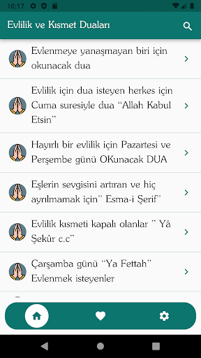 Android application Evlilik ve Kısmet Duaları screenshort