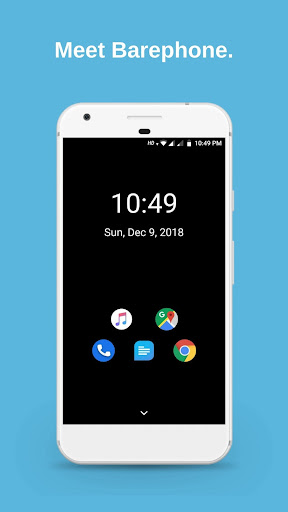 Android application Barephone: Zero-clutter Minima screenshort