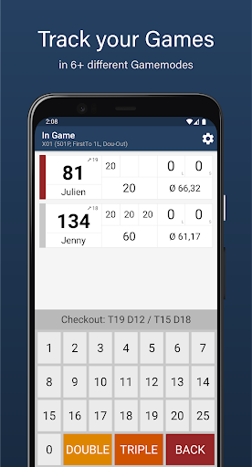 Android application Pro Darts Counter screenshort