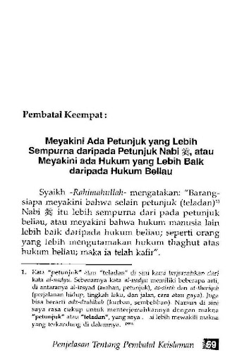 Penjelasan Tentang Pembatal Keislaman