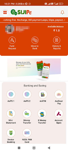 SIJIPe - AePS & Recharge App Screen 3