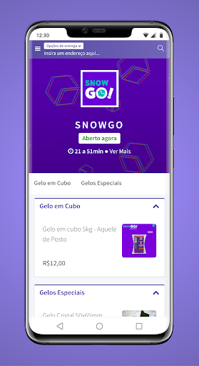 Android application SnowGo screenshort