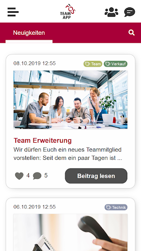 Android application FOS Team screenshort