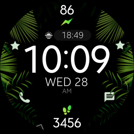 Tropical Leaves Watch Face screenshot 8
