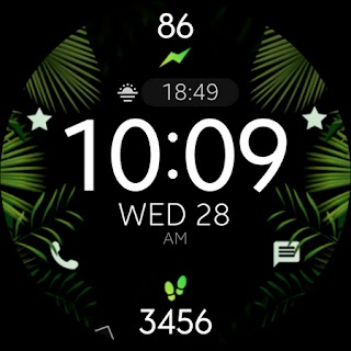 Tropical Leaves Watch Face screenshot 9
