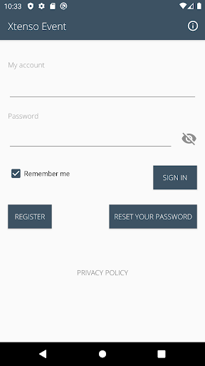 Android application Xtenso Event screenshort
