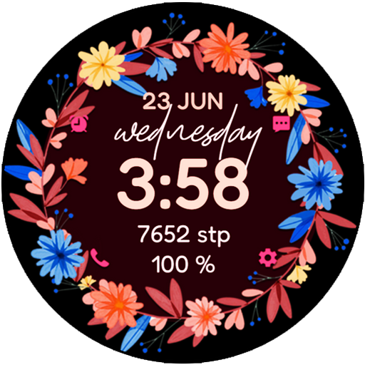 Digital Flowers Watchface logo