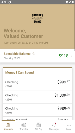 Chambers State Bank Screen 3