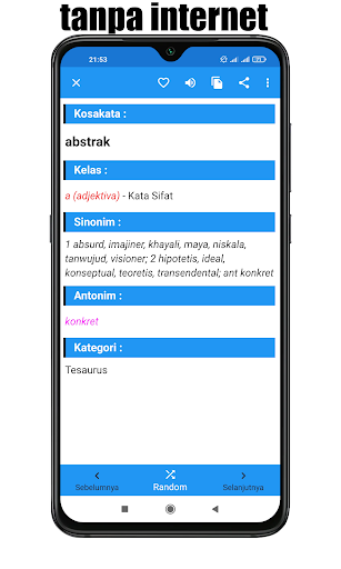 Tesaurus Indonesia Offline Screen 2