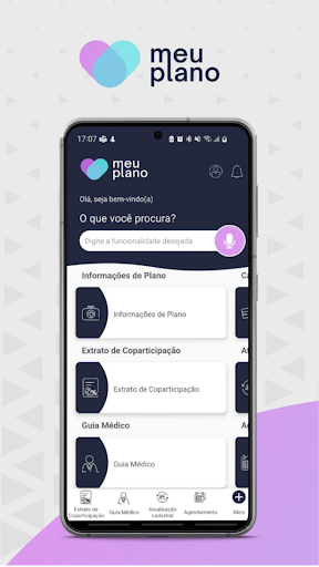 Android application Meu Plano screenshort