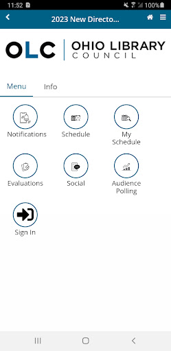 Android application Ohio Library Council Events screenshort