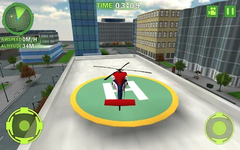 Ambulância do helicóptero Sim