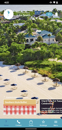 Android application Hideaway Beach Club screenshort