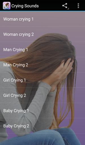 Android application Crying Sounds screenshort