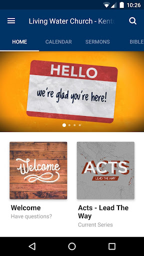 Android application Living Water Church screenshort