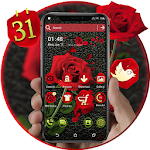 Cover Image of Download Rose in Black Launcher Theme 4.3 APK