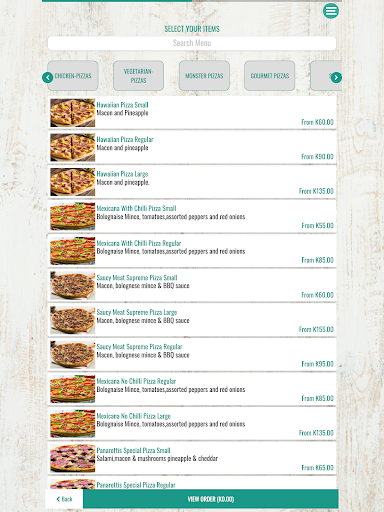 Place Order Kiosk Screen 3