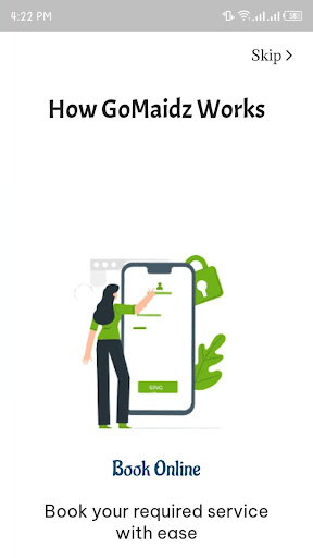 Android application GoMaids screenshort