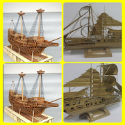 the idea of a boat from bamboo