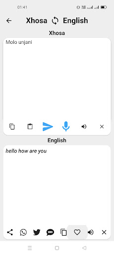 Xhosa To English Translator Screen 2