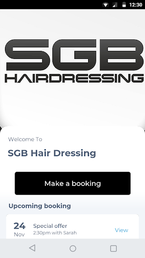 Android application SGB Hair Dressing screenshort