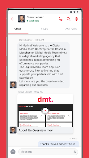 Digital Media Team Portal Screen 3