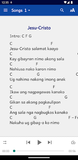 Android application Cebuano Songbook screenshort