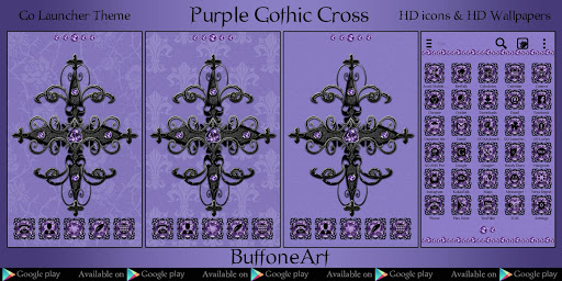 Purple Diamond Clock Widget Screen 3