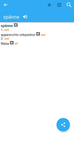 Italian-Swedish Dictionary Screen 3