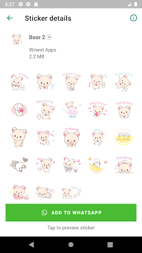 Animated Cute Baby Bear Stickers for WAStickerApps