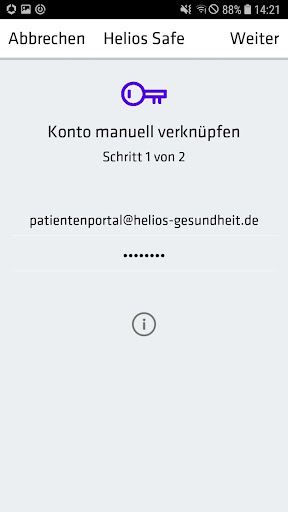 Helios Safe App Screen 2