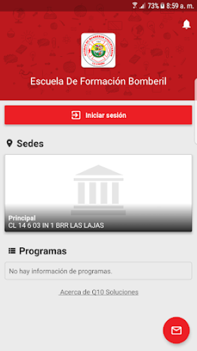 Android application Escuela De Formación Bomberil screenshort