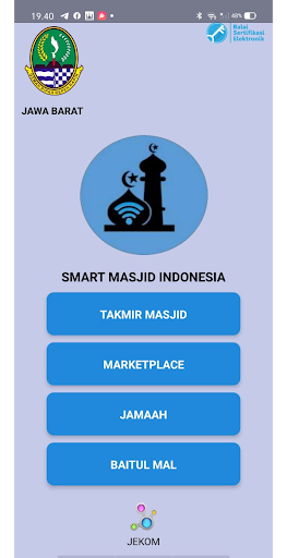 Android application Smart Masjid Indonesia screenshort