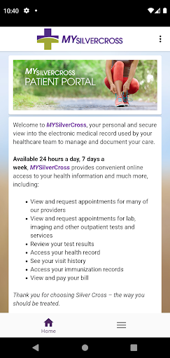 Android application MYSilverCross screenshort