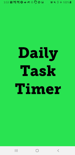 Android application Daily Task Timer screenshort