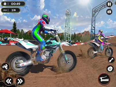 Corrida de motocross suja 3D