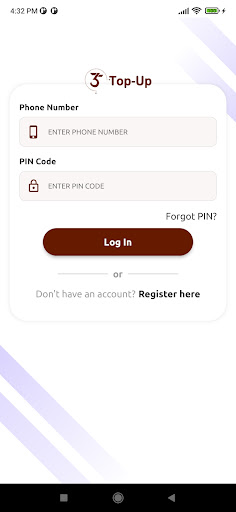 Android application 365 Topup screenshort