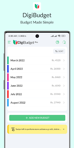 Screenshot of DigiBudget: Expense Tracker