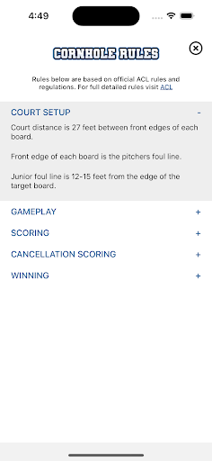 Cornhole Scorekeeper