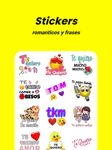 Android application Stickers Romanticos y Frases screenshort