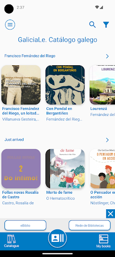 Android application Rede de Bibliotecas de Galicia screenshort