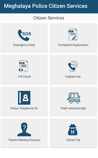 Meghalaya Police Citizen Servi Screen 2