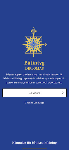 Android application NFB Båtintyg screenshort