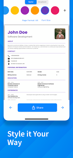 Resume Maker - PDF CV Builder Screenshot 4 - AppWisp.com
