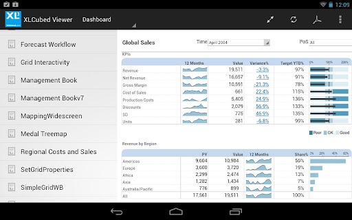 XLCubed Report Viewer Screen 3