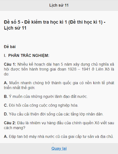 Học tốt lịch sử 11 Screen 3
