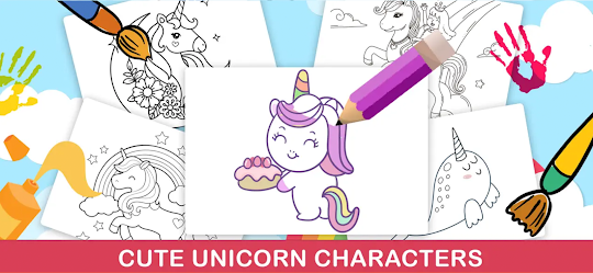 Rainbow Unicorn Coloring Book
